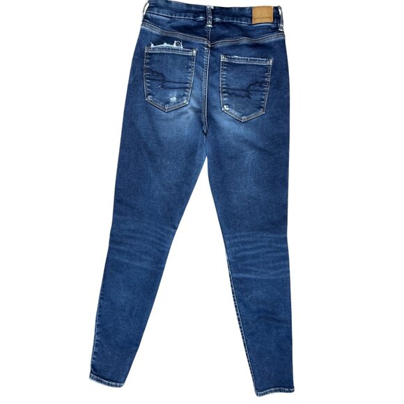 AE Ne(x)t Level Stretch Curvy High Waisted Distressed Jegging Size 4 - Picture 2 of 8